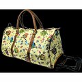 Sinobrite Tapestry Duffle Bag with Handle & Wheels - Owl 27527T-Owl